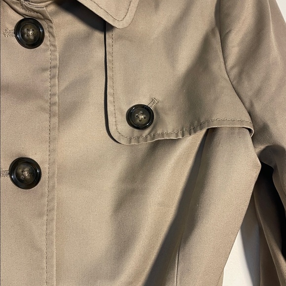 JACOB Classic Single Breasted Trench Coat | Matte Tan Khaki | Women’s Size Small - Picture 5 of 14